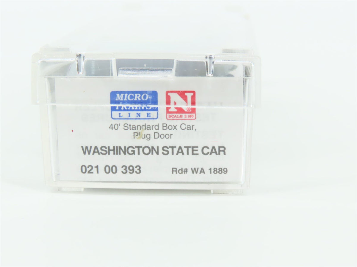 N Scale Micro-Trains MTL 02100393 WA Washington 40&#39; Standard Boxcar #1889
