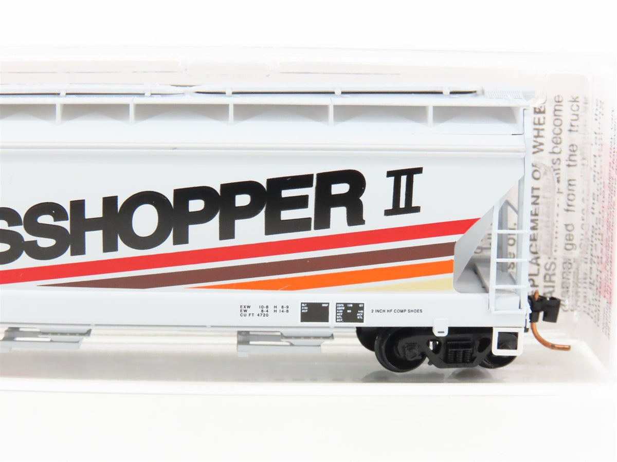 N Scale Micro-Trains MTL 09400240 RNDX Glasshopper 3-Bay Covered Hopper #166
