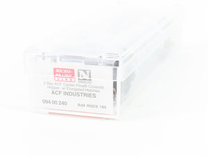 N Scale Micro-Trains MTL 09400240 RNDX Glasshopper 3-Bay Covered Hopper #166