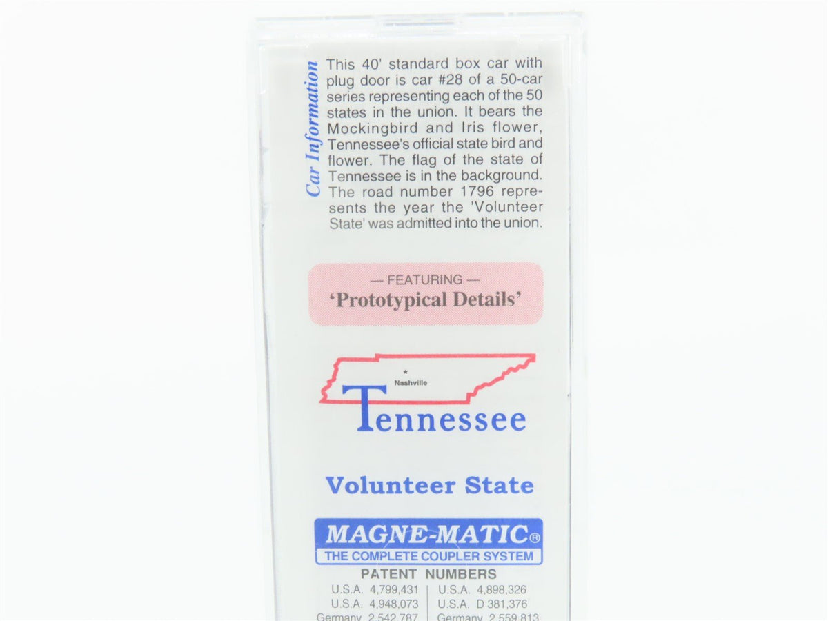 N Scale Micro-Trains MTL 02100392 TN Tennessee State 40&#39; Standard Boxcar #1796
