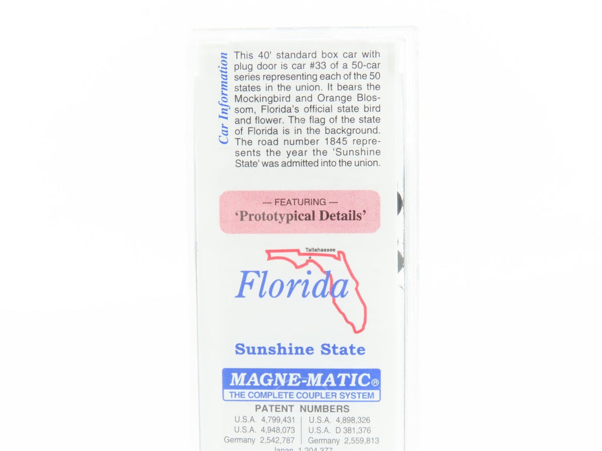 N Scale Micro-Trains MTL 02100397 FL Florida State 40&#39; Standard Boxcar #1845