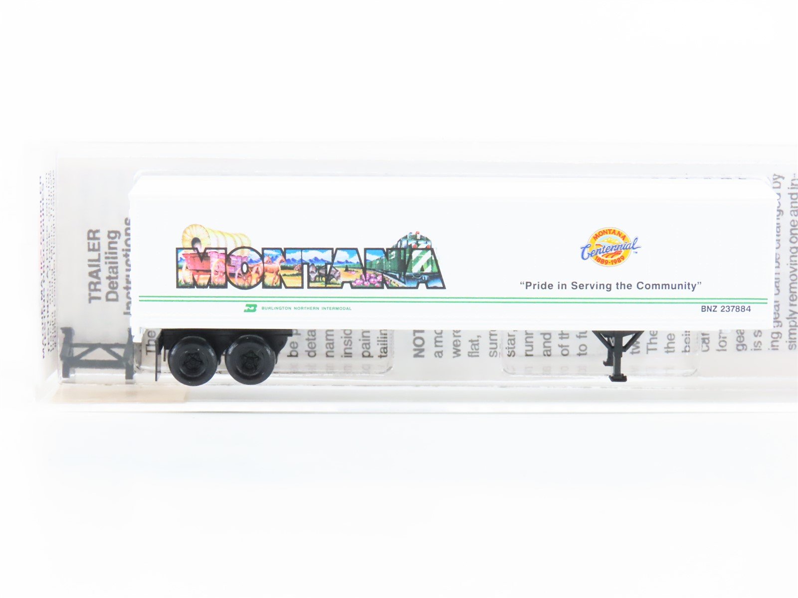 N Scale Micro-Trains MTL 67150 BNZ Intermodal Montana 45' Trailer #237884