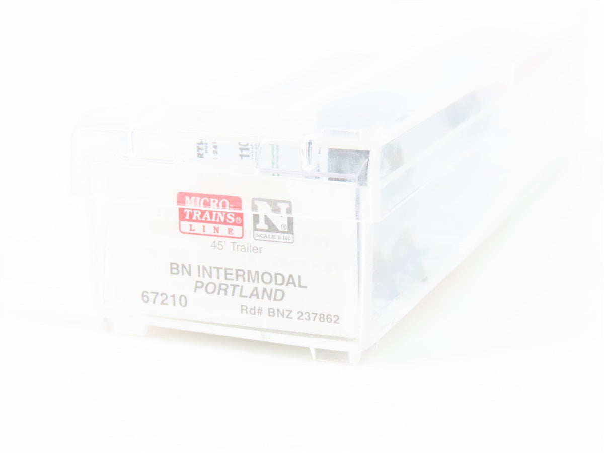 N Scale Micro-Trains MTL 67210 BNZ Intermodal Portland 45&#39; Trailer #237862