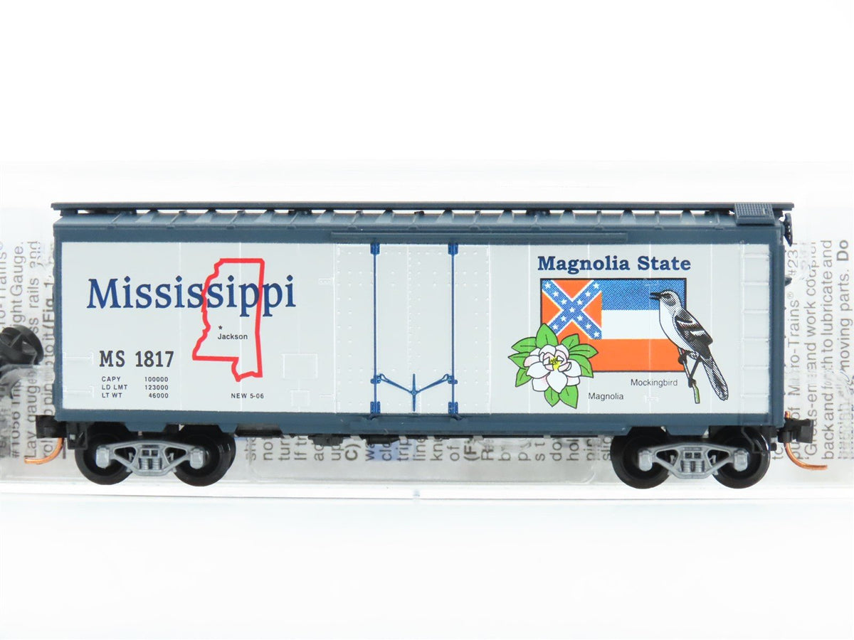 N Scale Micro-Trains MTL 02100401 MS Mississippi State 40&#39; Standard Boxcar #1817