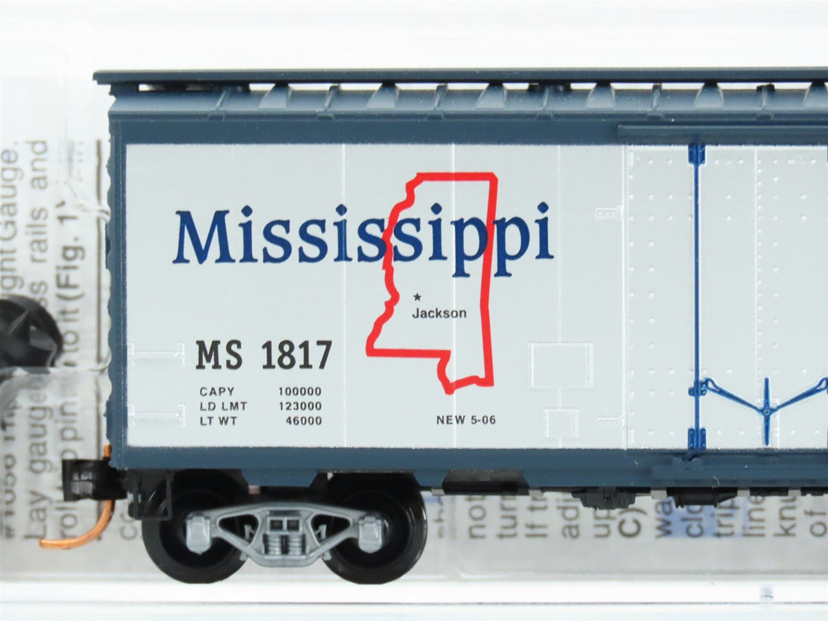 N Scale Micro-Trains MTL 02100401 MS Mississippi State 40&#39; Standard Boxcar #1817