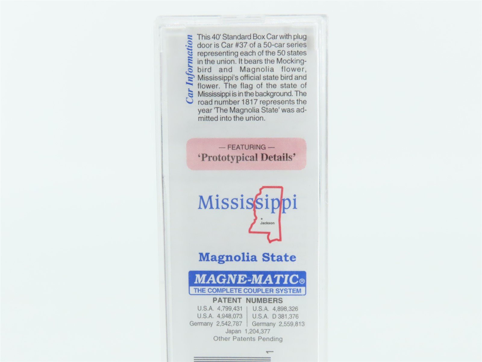N Scale Micro-Trains MTL 02100401 MS Mississippi State 40' Standard Boxcar #1817