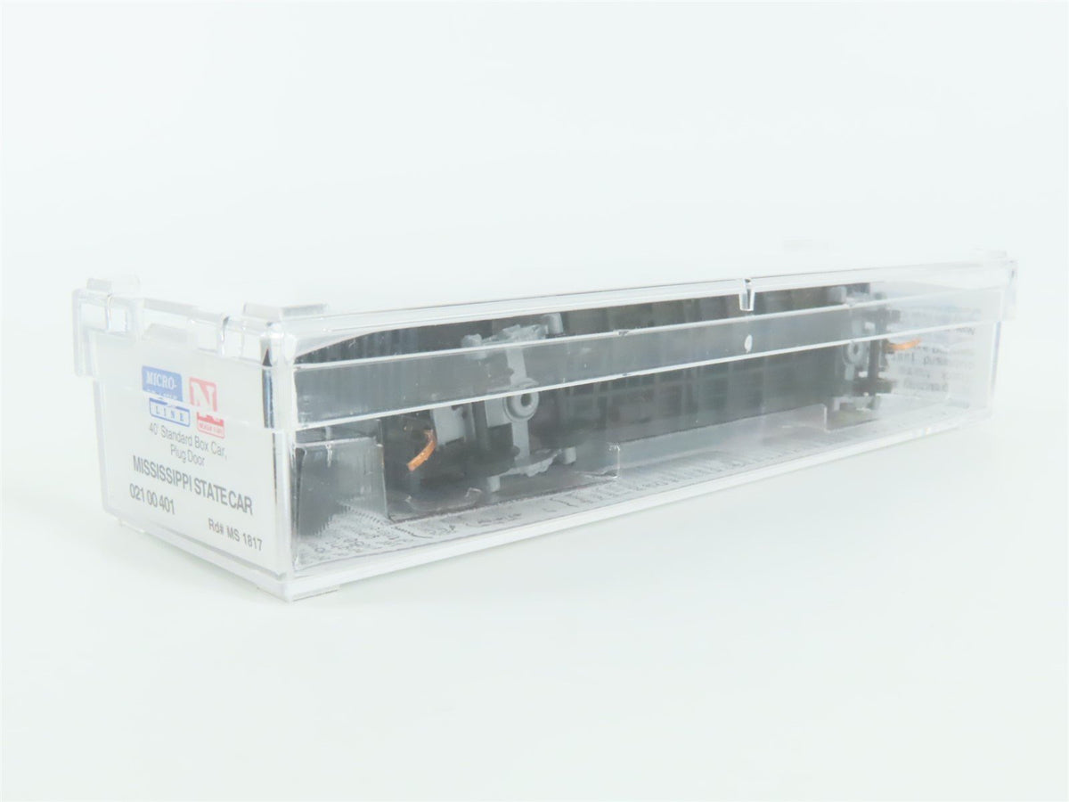 N Scale Micro-Trains MTL 02100401 MS Mississippi State 40&#39; Standard Boxcar #1817