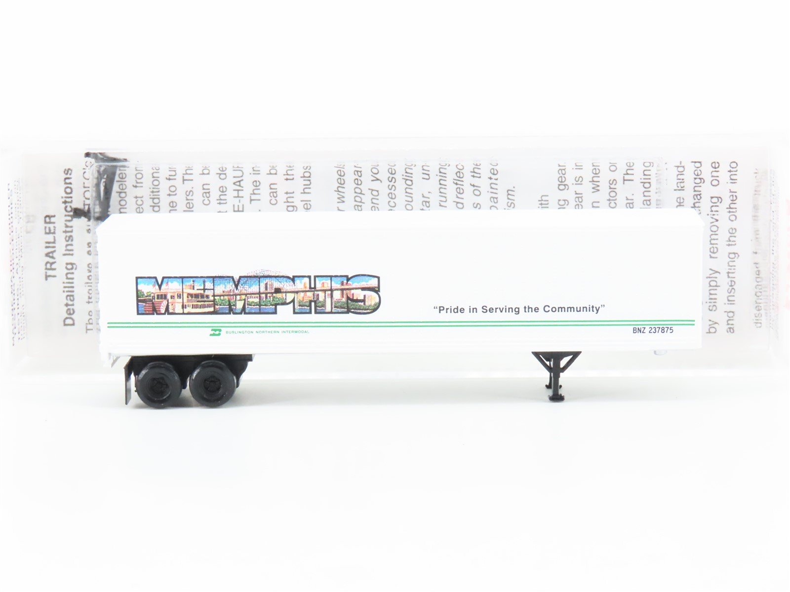 N Scale Micro-Trains MTL 67190 BNZ Intermodal Memphis 45' Trailer #237875