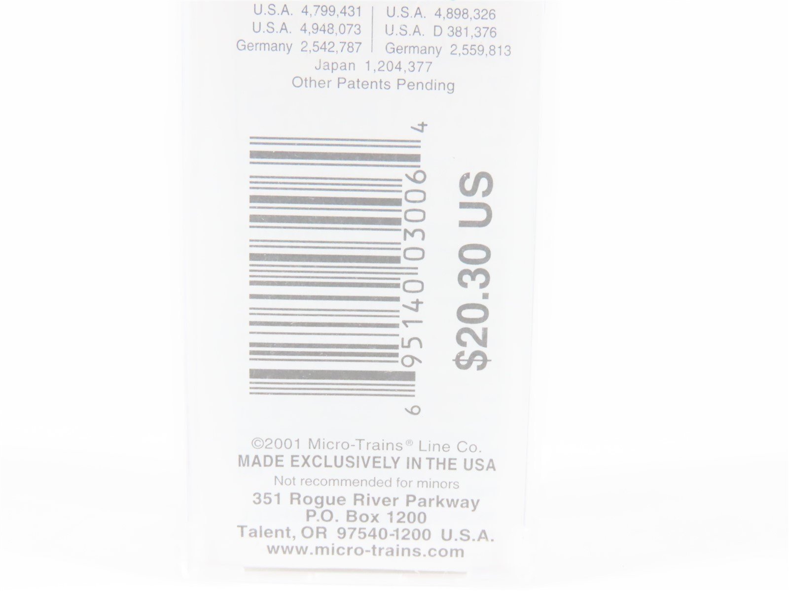 N Scale Micro-Trains MTL 67190 BNZ Intermodal Memphis 45' Trailer #237875