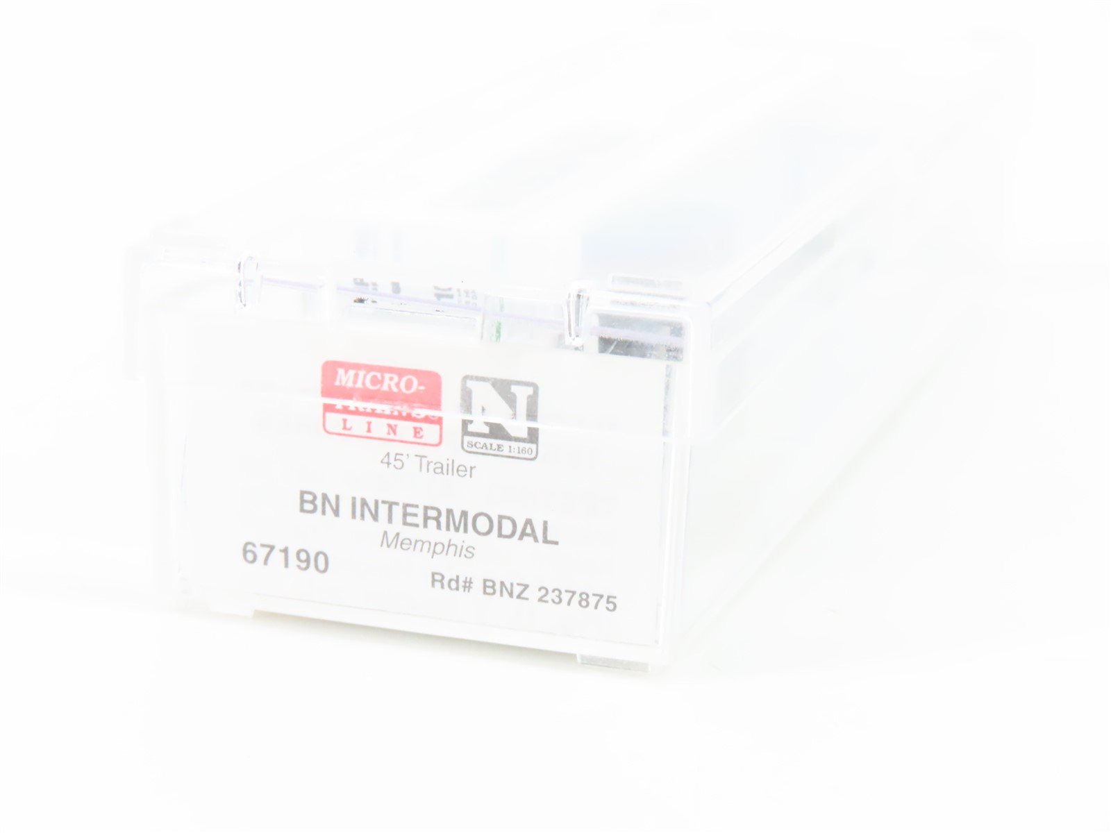 N Scale Micro-Trains MTL 67190 BNZ Intermodal Memphis 45' Trailer #237875