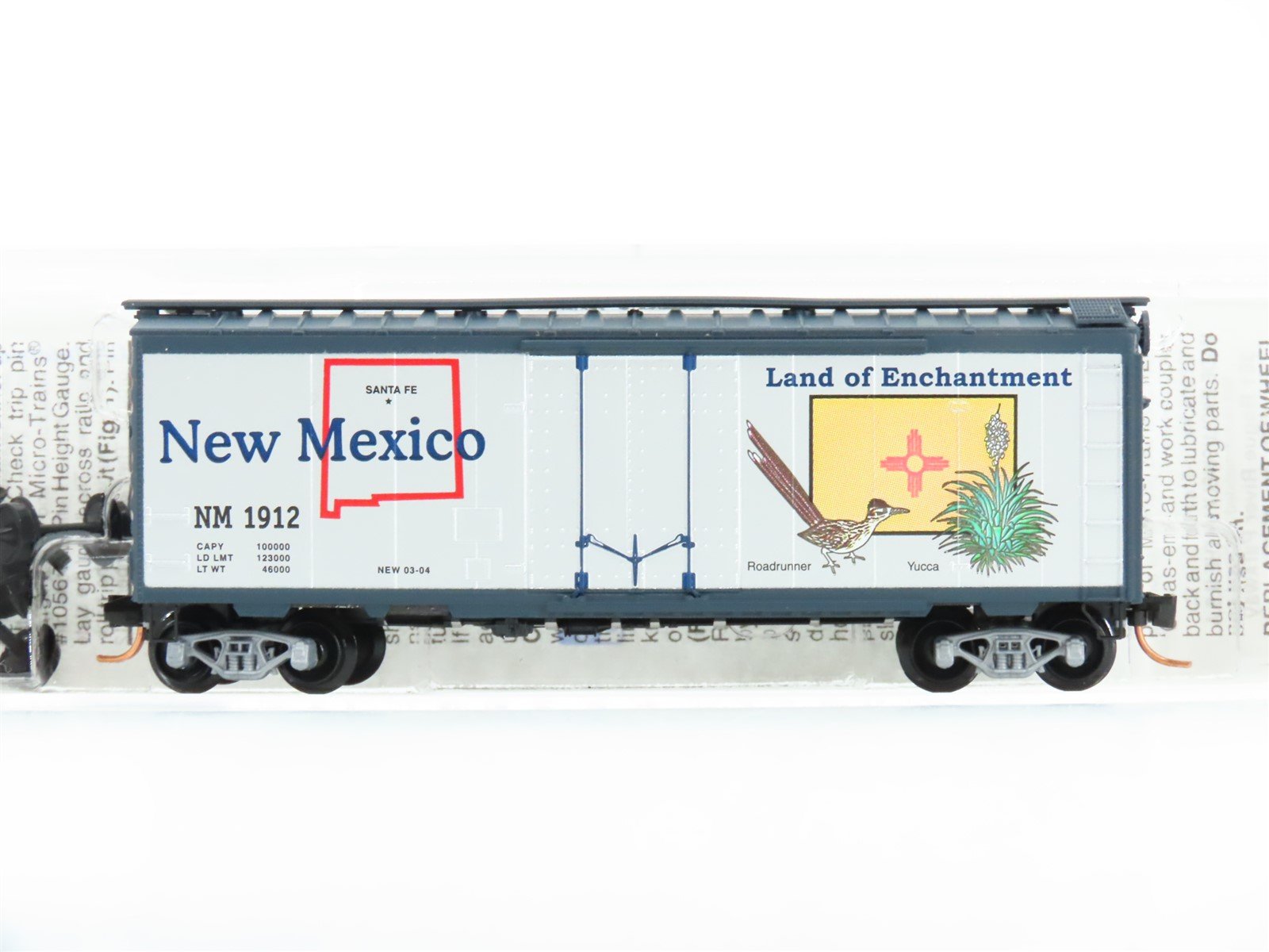 N Micro-Trains MTL 21376 NM New Mexico State 40' Standard Boxcar #1912