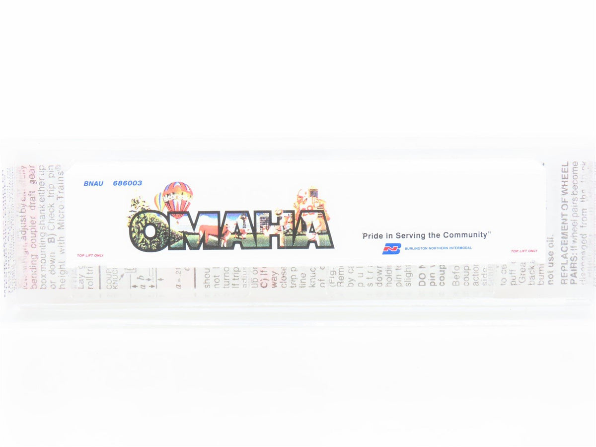 N Deluxe Innovations Micro-Trains MTL 81720 BNAU Omaha 48&#39; Container #686003