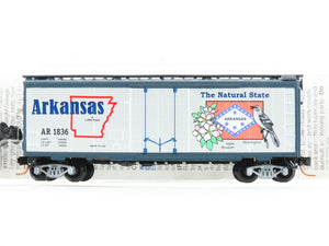 N Micro-Trains MTL 21383 AR Arkansas State 40' Standard Boxcar #1836