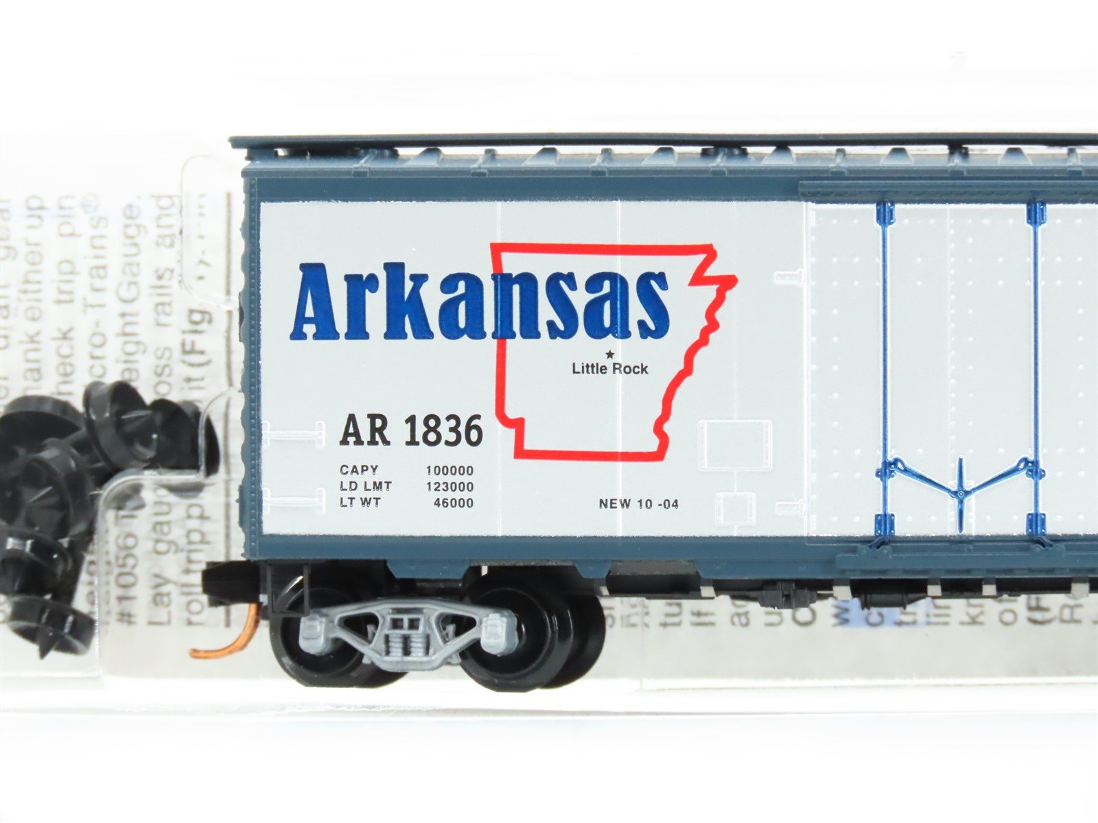 N Micro-Trains MTL 21383 AR Arkansas State 40' Standard Boxcar #1836