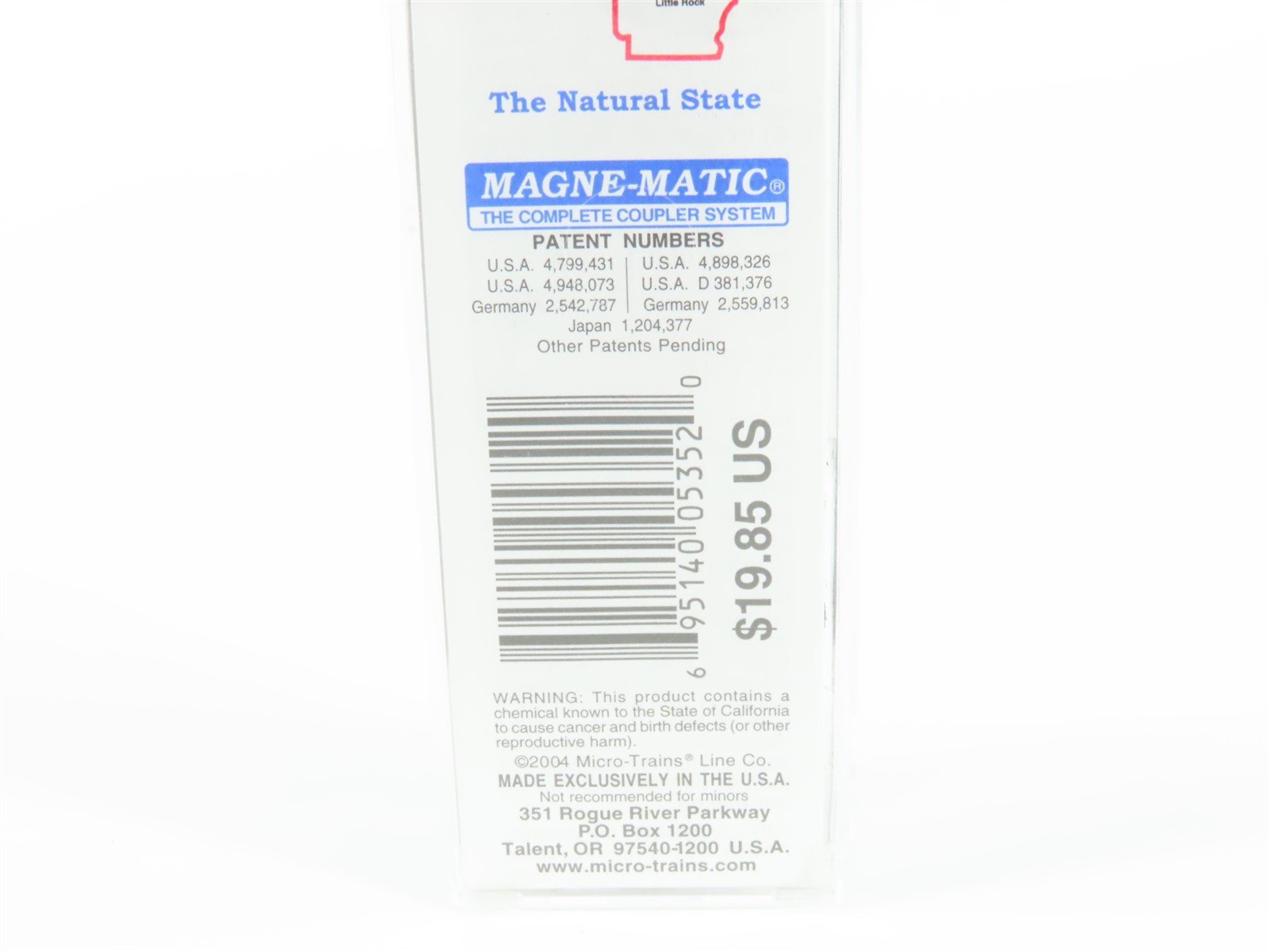 N Micro-Trains MTL 21383 AR Arkansas State 40' Standard Boxcar #1836