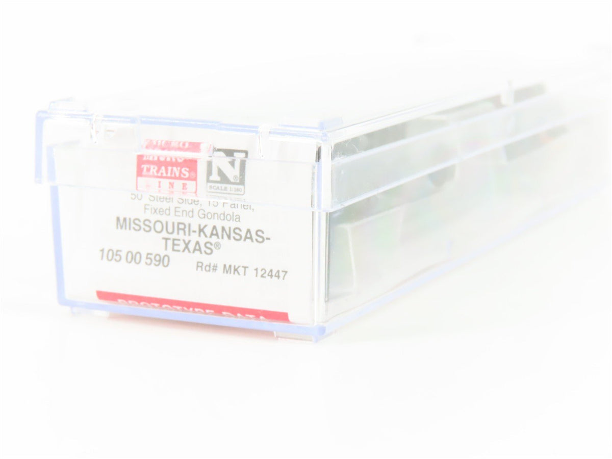 N Scale Micro-Trains MTL 10500590 MKT Missouri Kansas Texas 50&#39; Gondola #12447