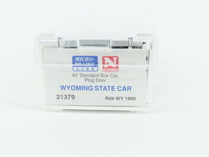 N Micro-Trains MTL 21379 WY Wyoming State 40' Standard Boxcar #1890