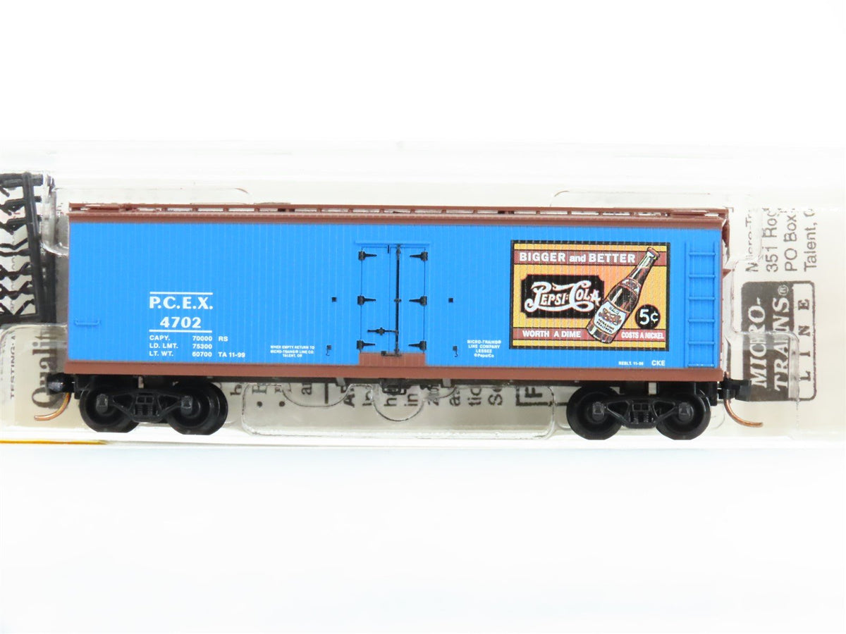 N Scale Micro-Trains MTL 47340 PCEX Pepsi-Cola 40&#39; Wood Reefer #4702