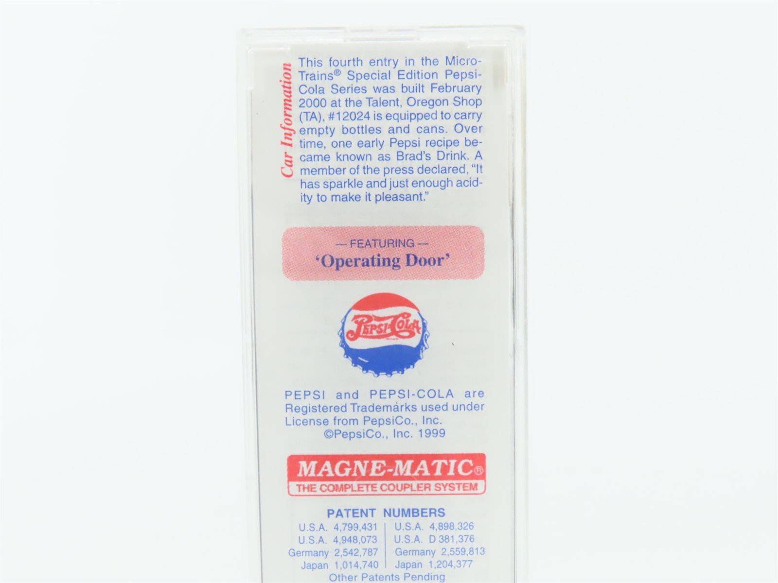 N Scale Micro-Trains MTL 120220 PCMT Pepsi-Cola 40' USRA Steel Boxcar #12024