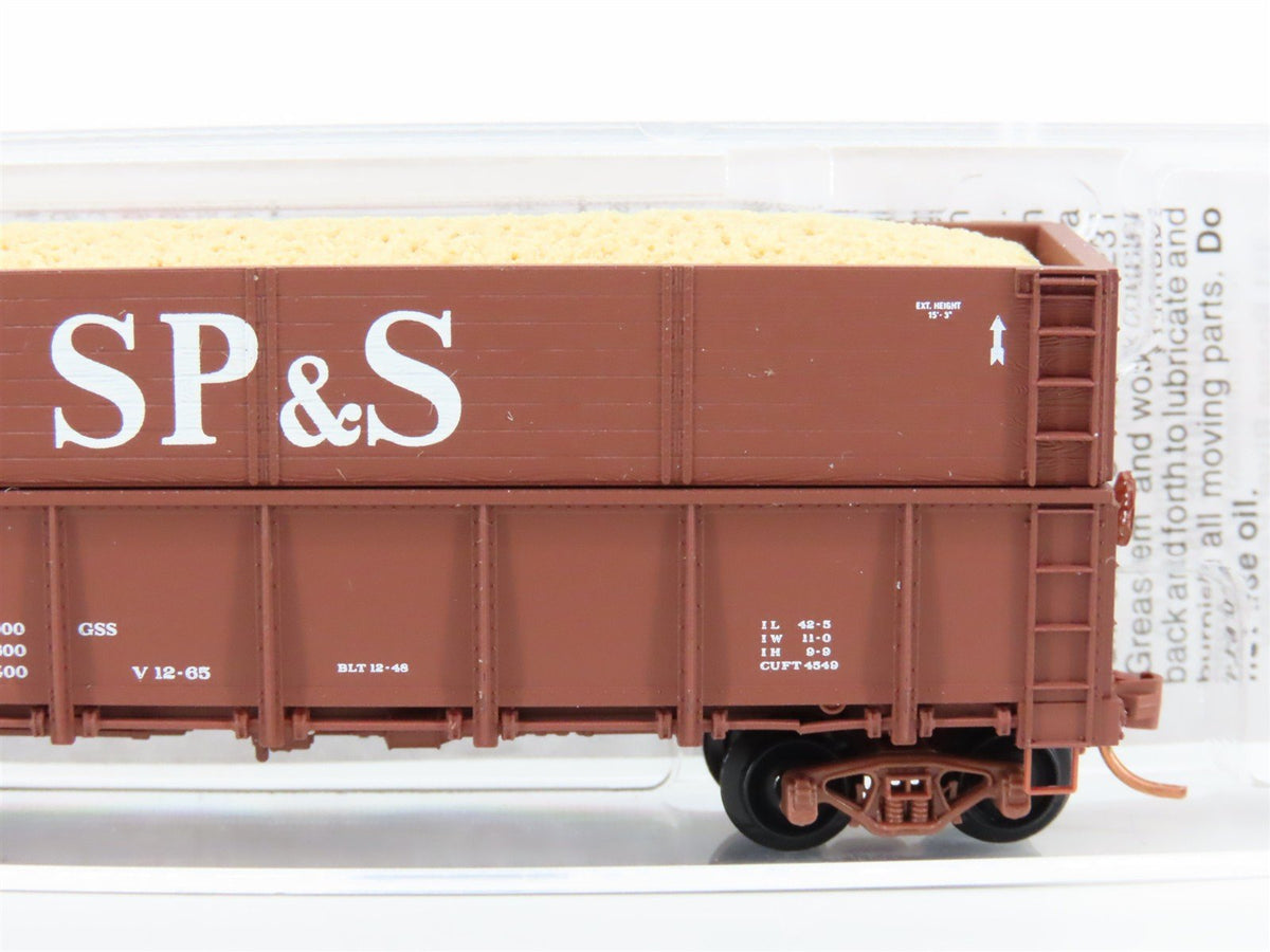 N Scale Micro-Trains MTL 08400011 SP&amp;S 40&#39; Woodchip Gondola #22408 w/load