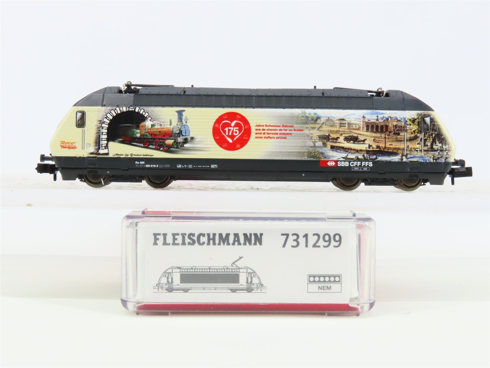 N Fleischmann 731299 SBB CFF FFS Swiss "175 Years" Re 460 Electric - DCC Ready