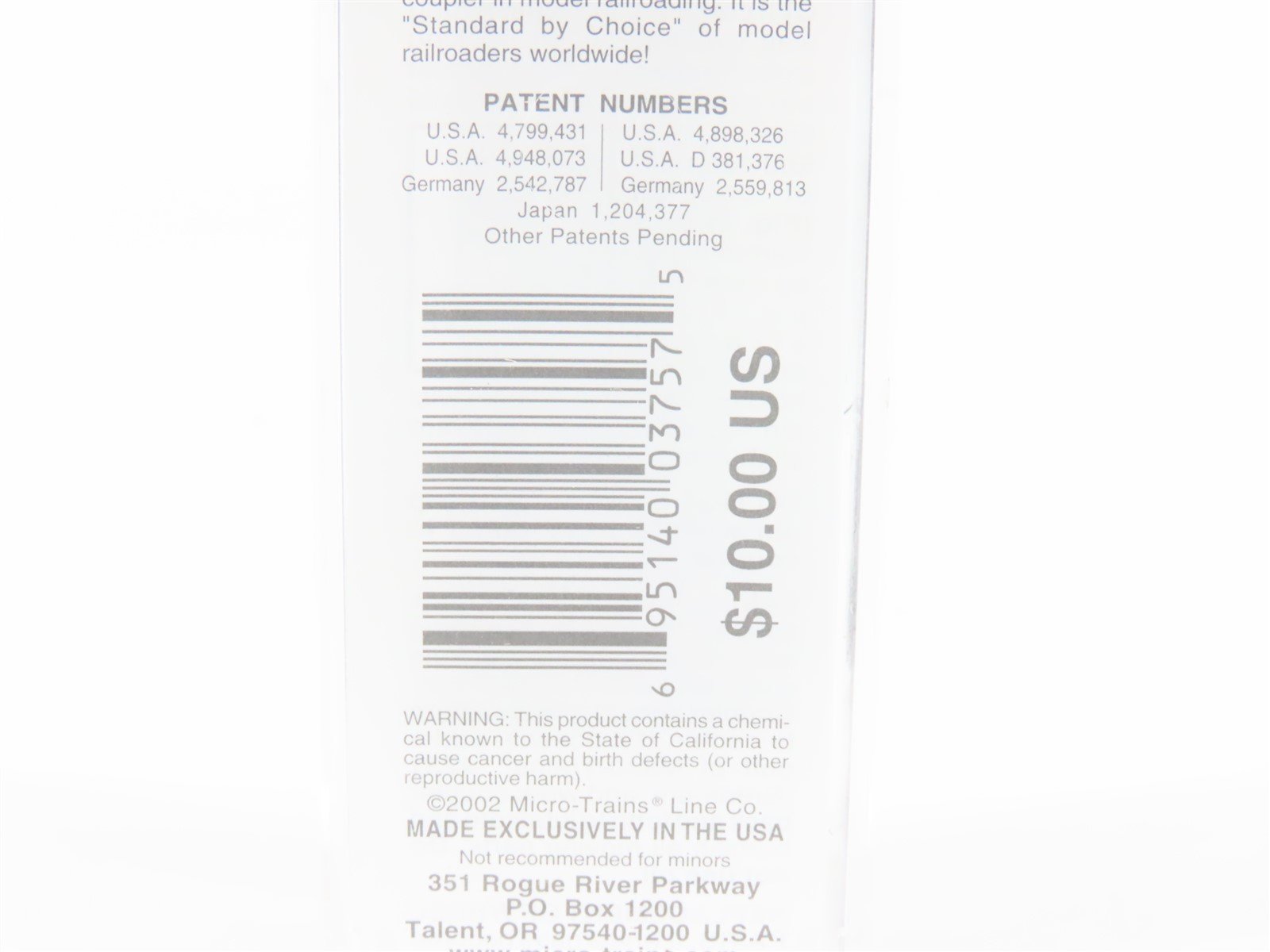 N Scale Micro-Trains MTL 41000 Undecorated 1-1/2 Door 40' Wood Box Car