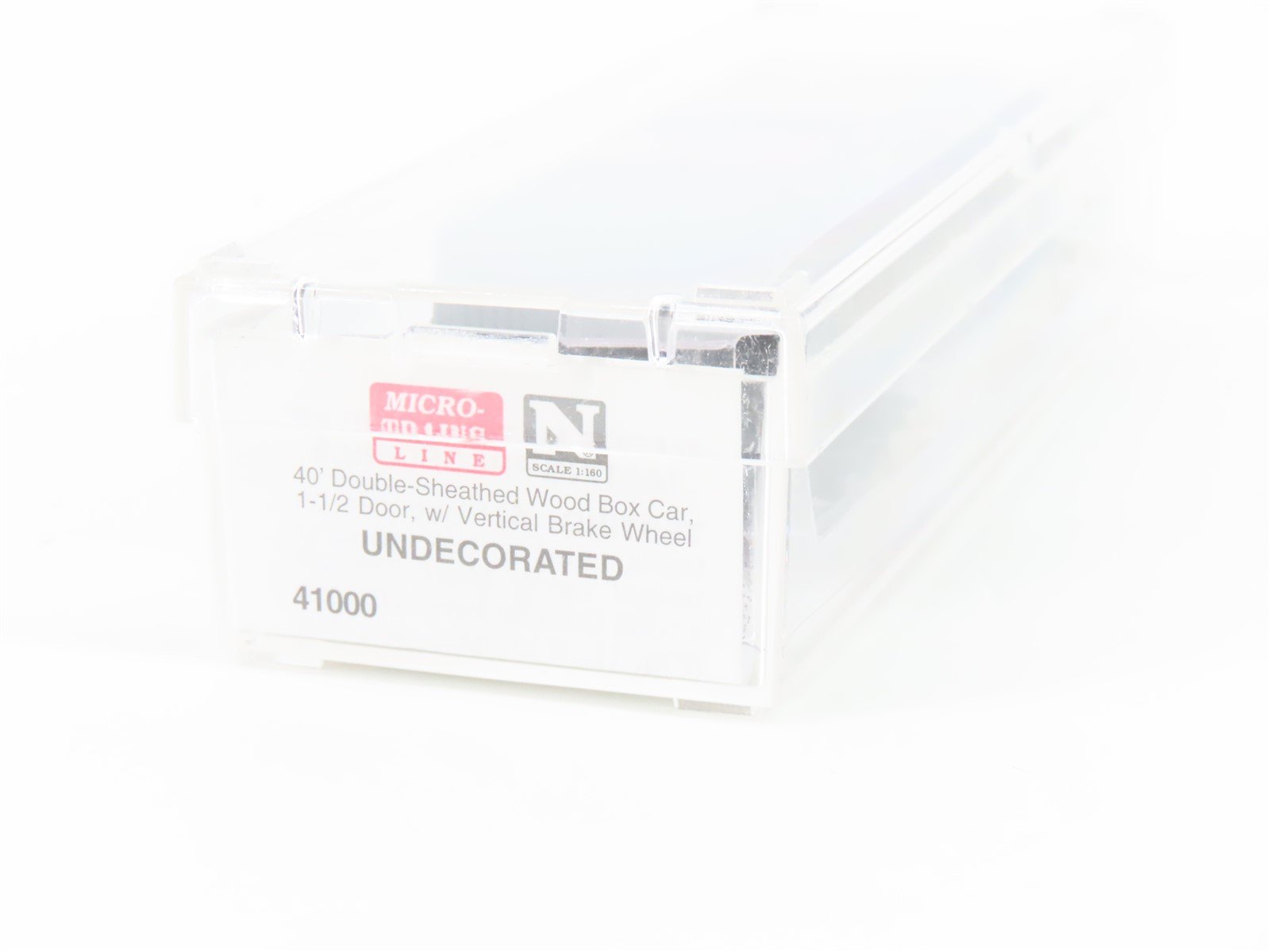 N Scale Micro-Trains MTL 41000 Undecorated 1-1/2 Door 40' Wood Box Car