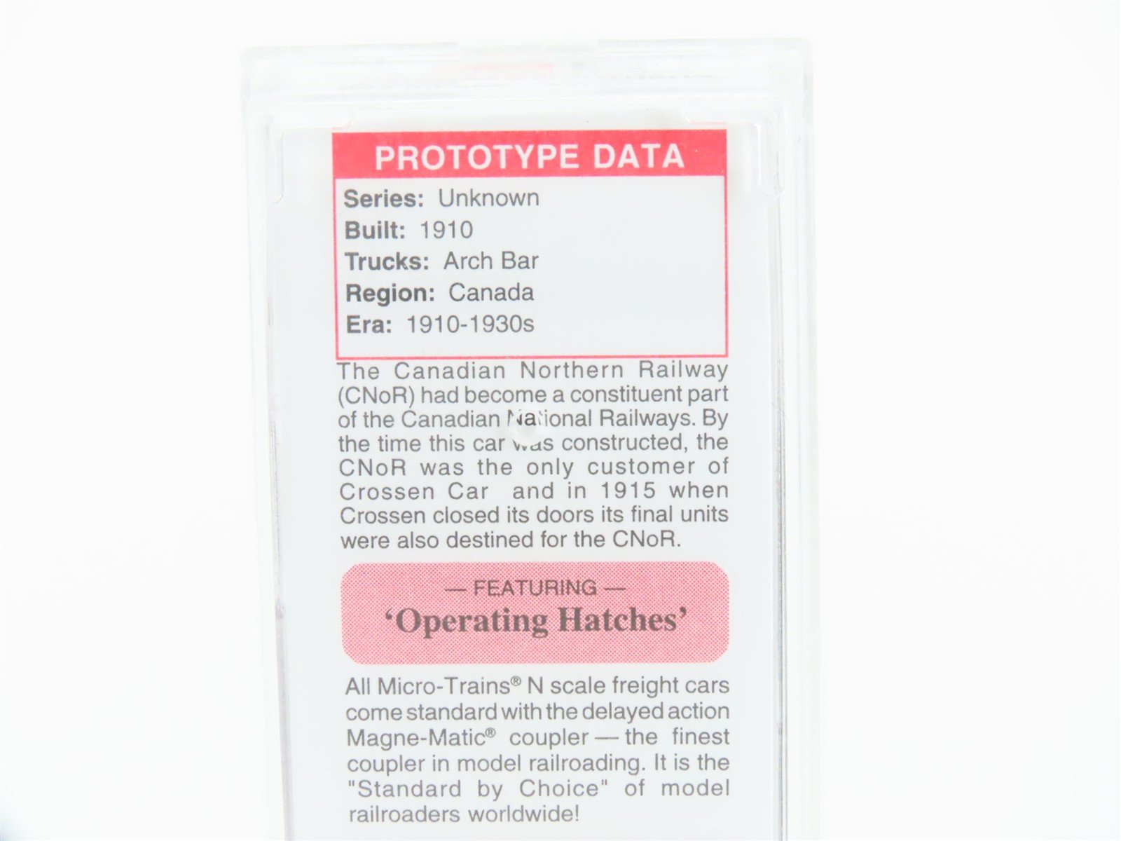 N Scale Micro-Trains MTL 05800080 CNR Canadian Northern 36' Reefer Car #16272