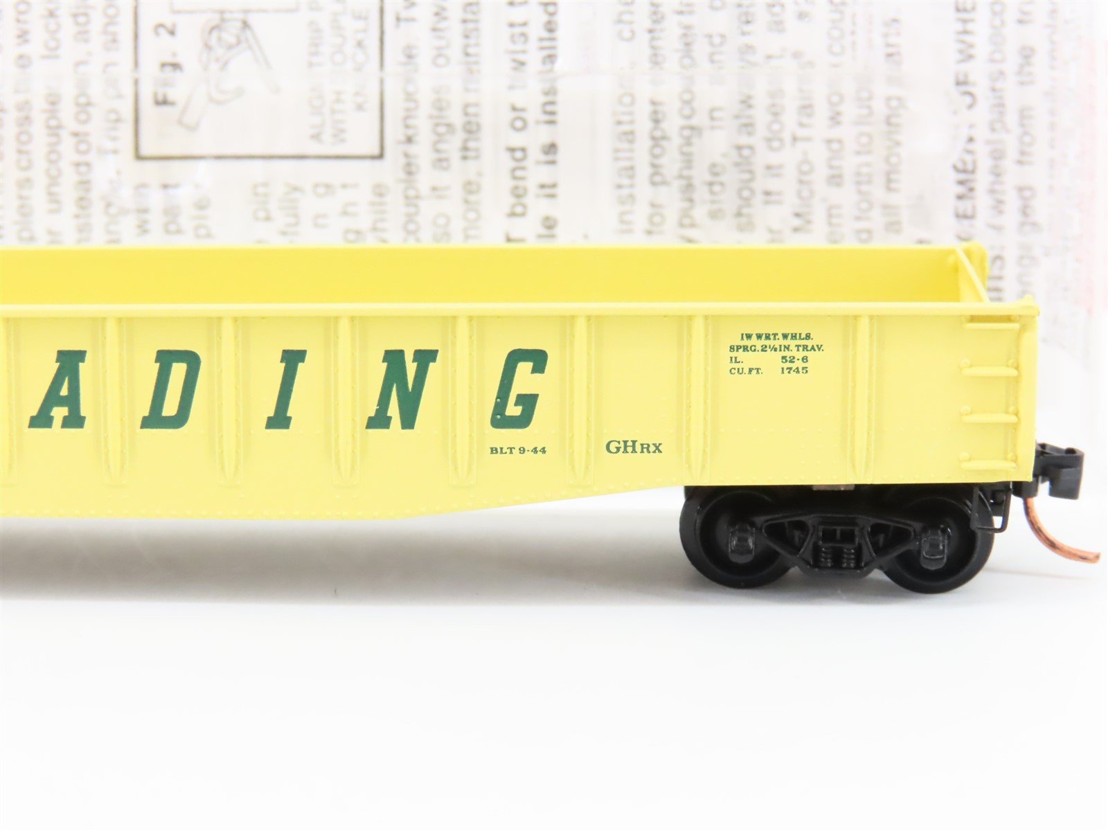 N Scale Micro-Trains MTL 46370 RDG Reading 50' Open Gondola #96316