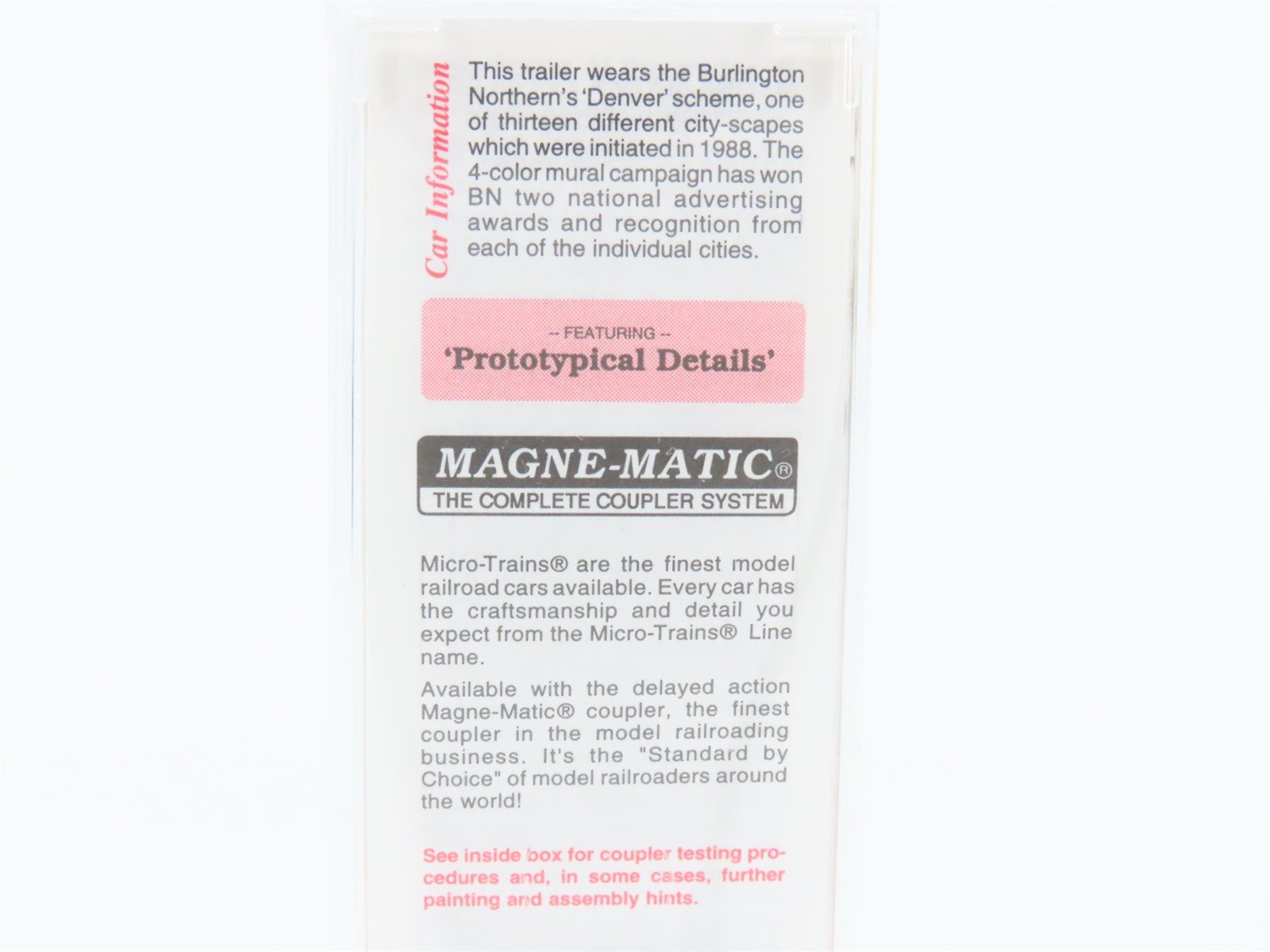 N Scale Micro-Trains MTL 67140 BNZ Intermodal Denver 45' Trailer #237845