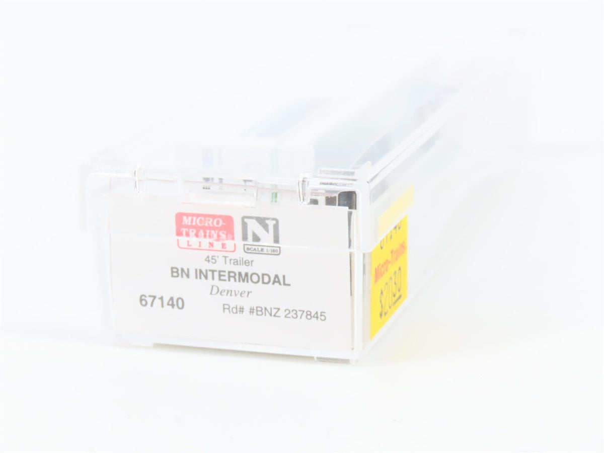 N Scale Micro-Trains MTL 67140 BNZ Intermodal Denver 45&#39; Trailer #237845