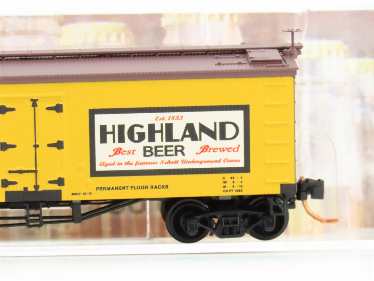 N Micro-Trains MTL 05800170 GARE Schotts Brewing 36&#39; Wood Ice Reefer Car #9905