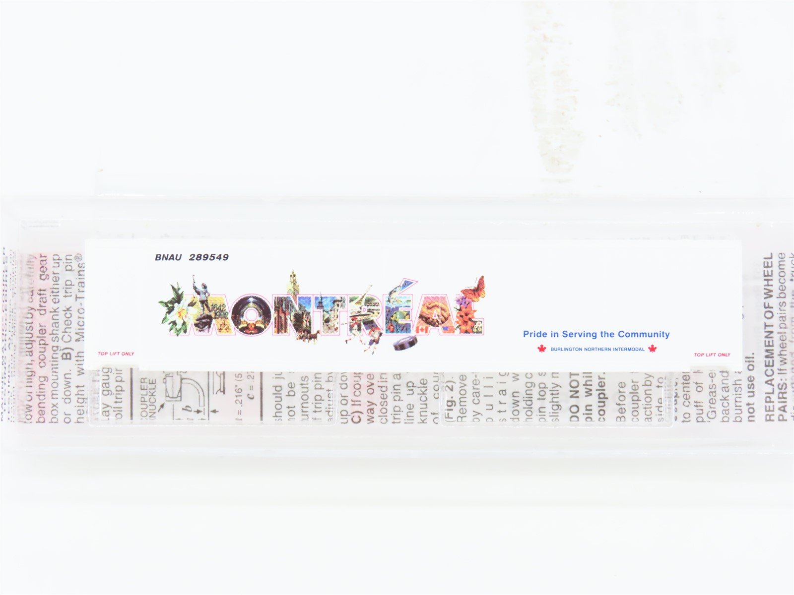 N Deluxe Innovations Micro-Trains MTL 81730 BNAU Montreal 48' Container #289549