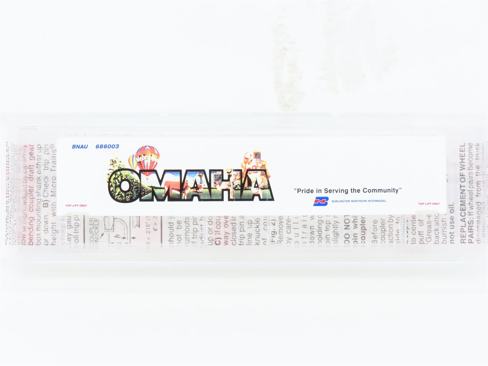 N Deluxe Innovations Micro-Trains MTL 81720 BNAU Omaha 48' Container #686003