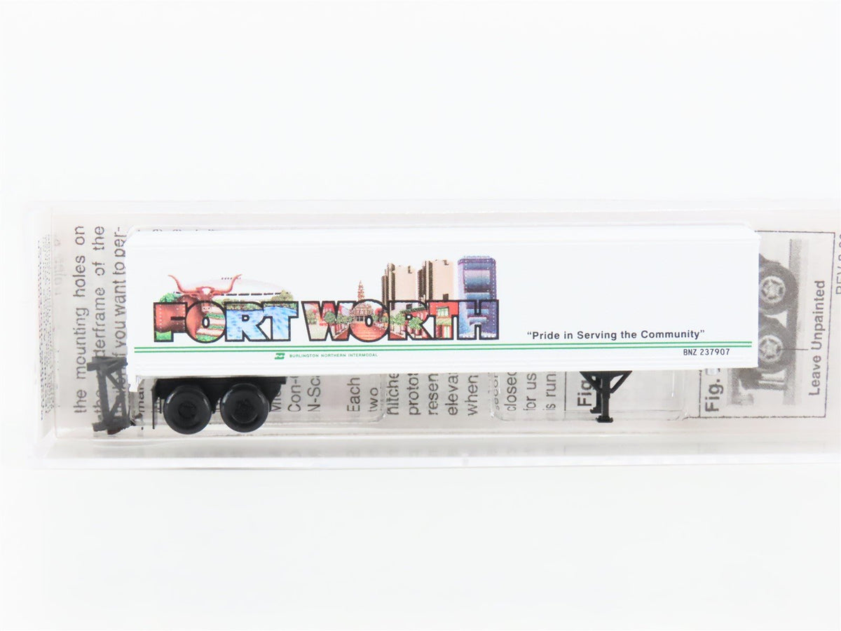 N Scale Micro-Trains MTL 67160 BNZ Intermodal Fort Worth 45&#39; Trailer #237907