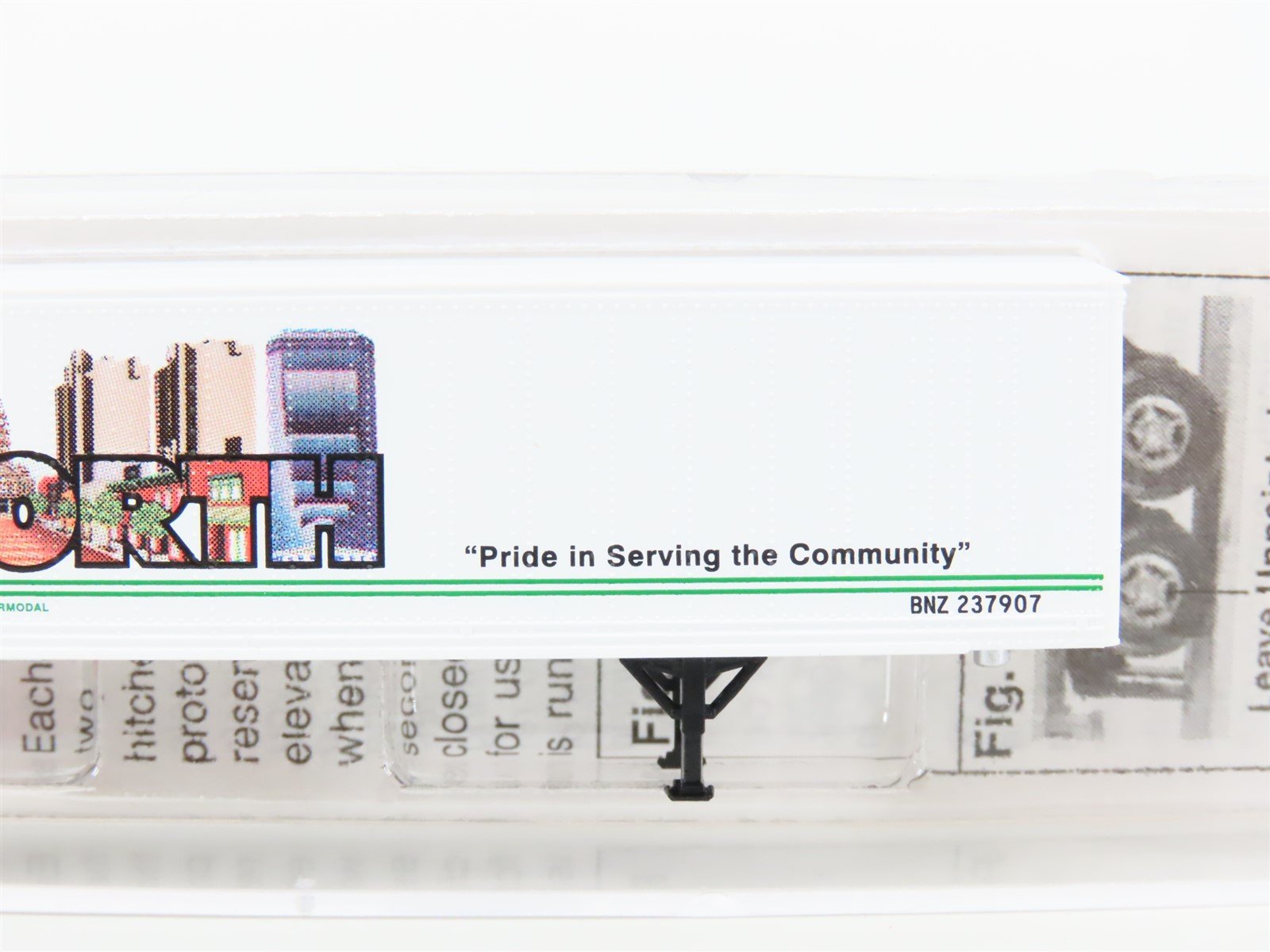 N Scale Micro-Trains MTL 67160 BNZ Intermodal Fort Worth 45' Trailer #237907