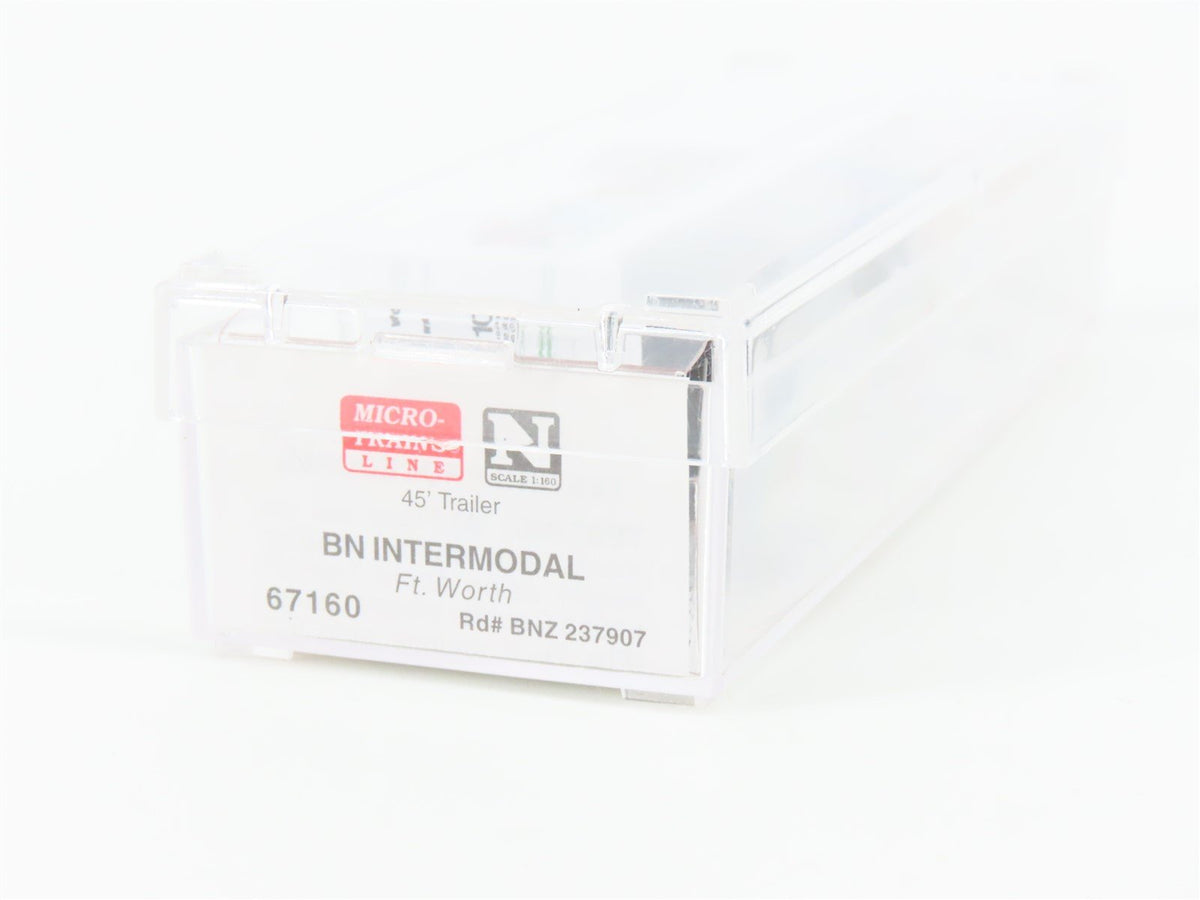 N Scale Micro-Trains MTL 67160 BNZ Intermodal Fort Worth 45&#39; Trailer #237907