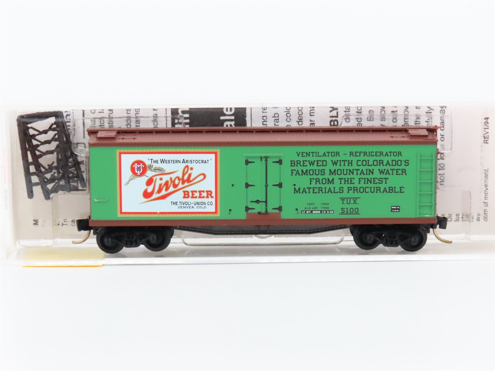 N Scale Micro-Trains MTL 49440 TUX Tivoli Beer 40' Wood Reefer #5100