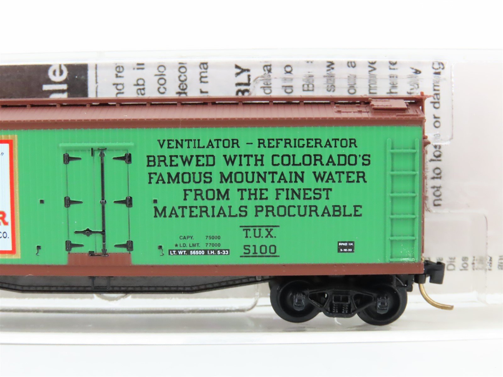 N Scale Micro-Trains MTL 49440 TUX Tivoli Beer 40' Wood Reefer #5100