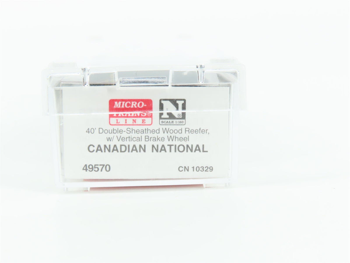 N Scale Micro-Trains MTL 49570 CN Canadian National 40&#39; Wood Reefer #103229