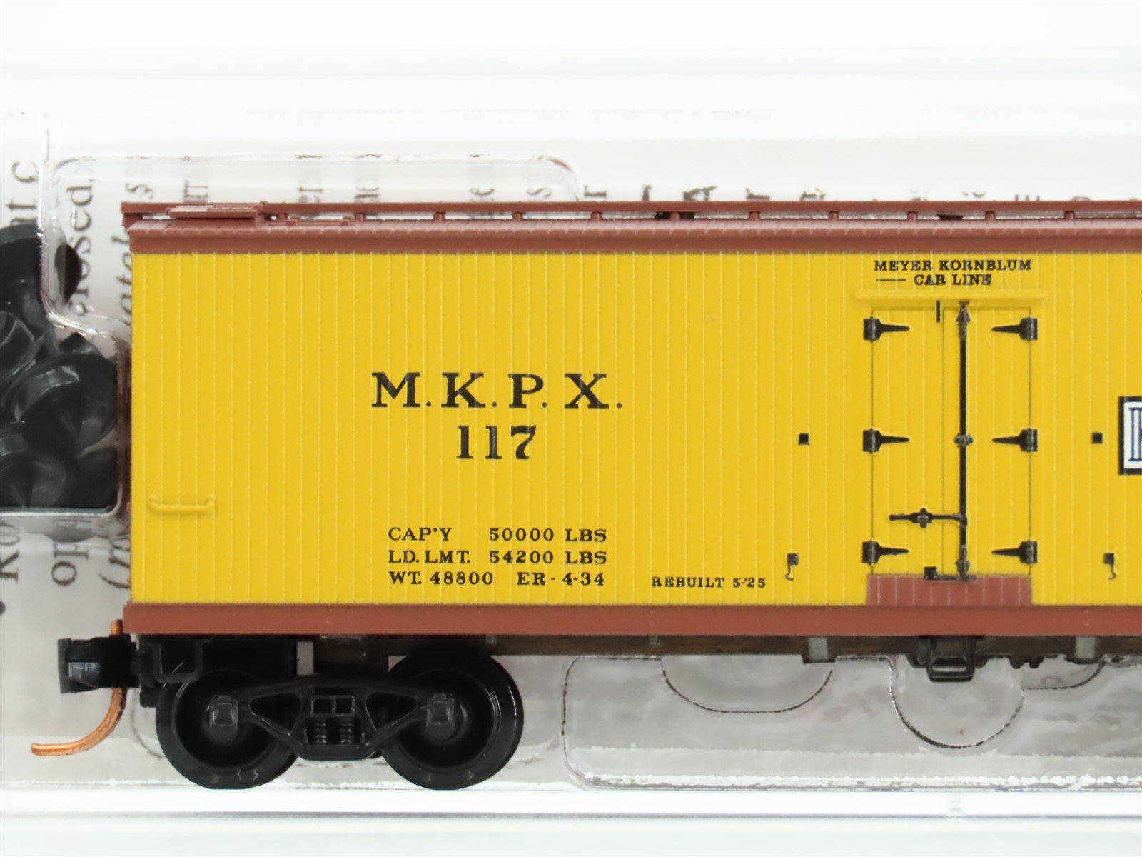 N Scale Micro-Trains MTL 04900100 MKPX Meyer Kornblum 40' Wood Reefer #117