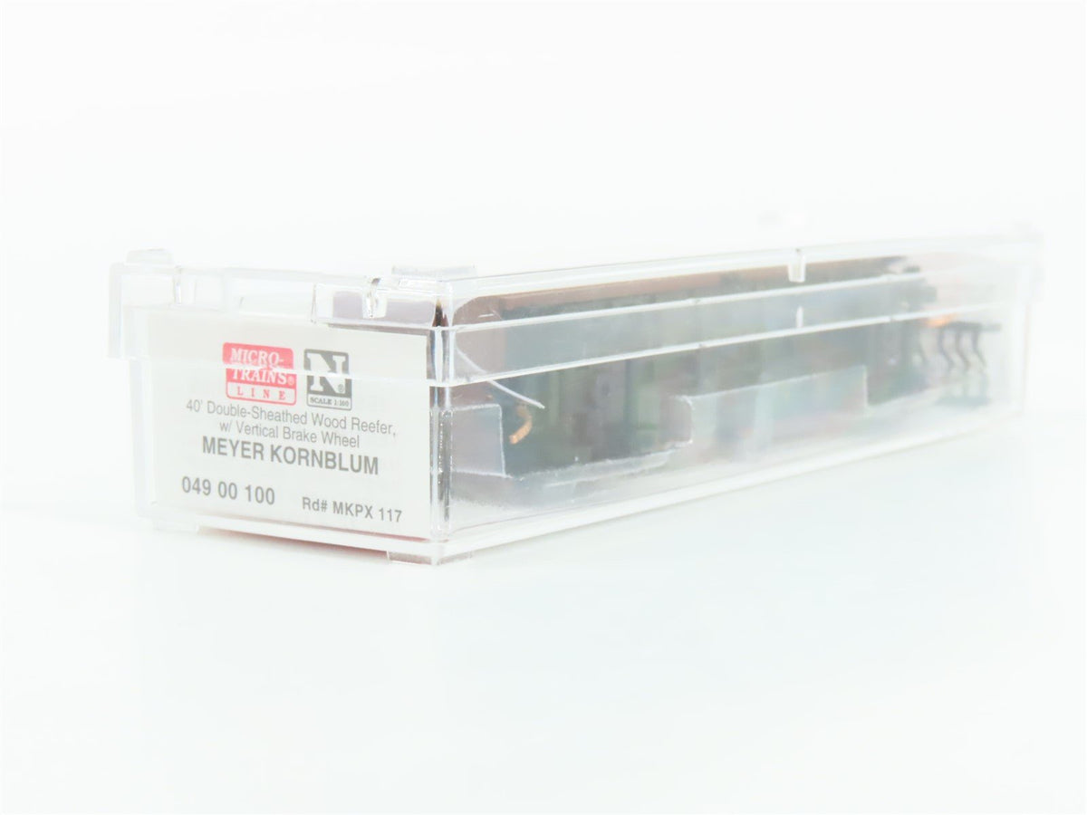 N Scale Micro-Trains MTL 04900100 MKPX Meyer Kornblum 40&#39; Wood Reefer #117