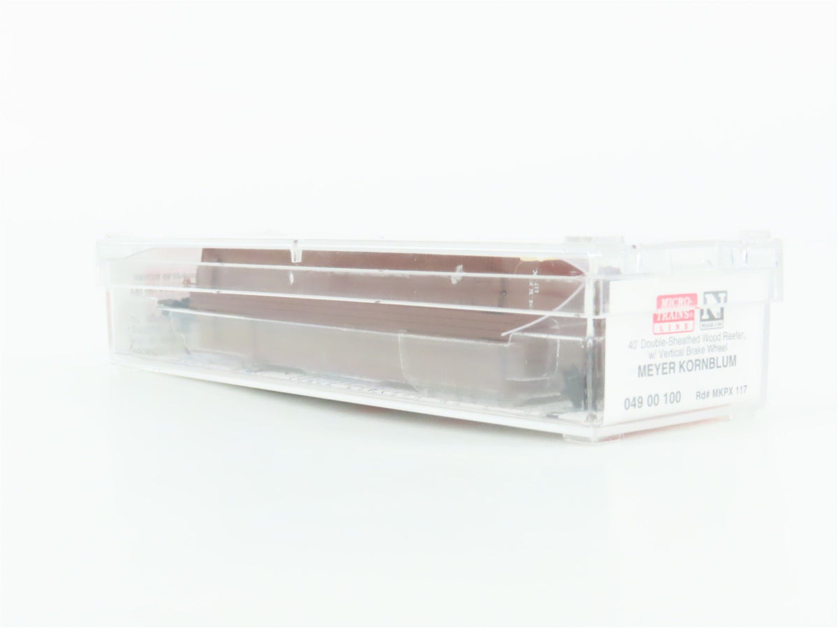 N Scale Micro-Trains MTL 04900100 MKPX Meyer Kornblum 40&#39; Wood Reefer #117