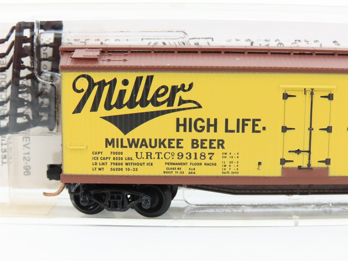 N Scale Micro-Trains MTL 49410 URTC Miller High Life Beer 40&#39; Wood Reefer #93187