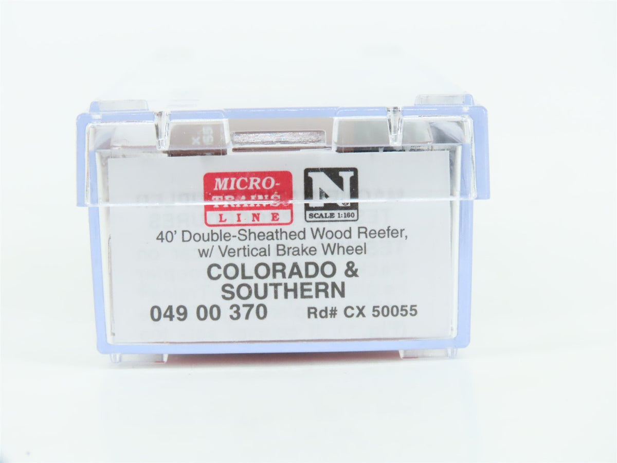 N Scale Micro-Trains MTL 04900370 CX Burlington Route 40&#39; Wood Reefer #50055