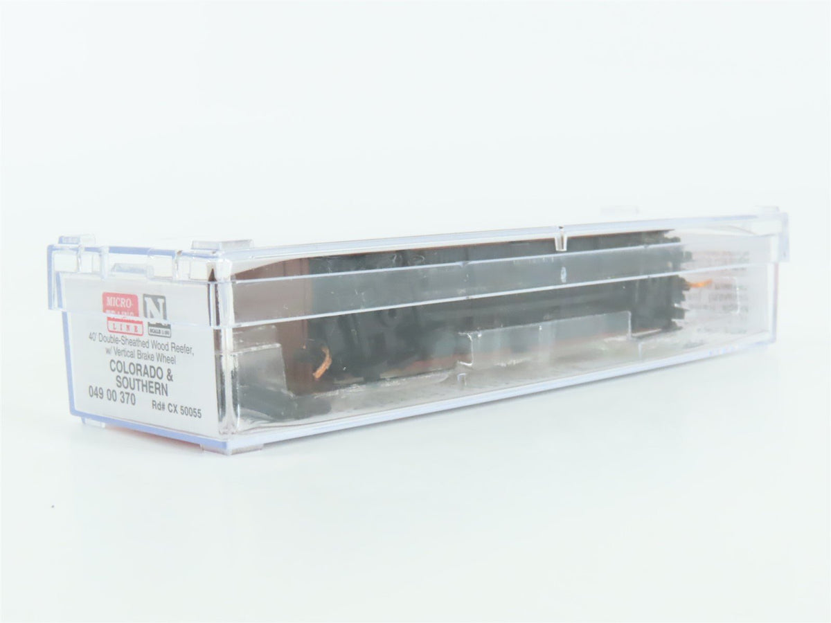 N Scale Micro-Trains MTL 04900370 CX Burlington Route 40&#39; Wood Reefer #50055