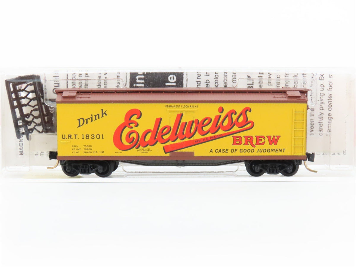 N Scale Micro-Trains MTL 49430 URT Edelweiss Beer 40&#39; Wood Reefer #18301