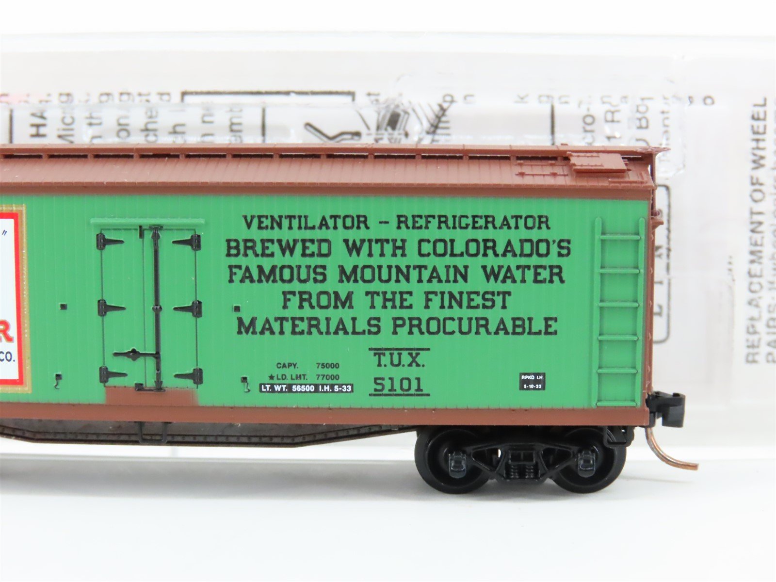 N Scale Micro-Trains MTL 49440 TUX Tivoli Beer 40' Wood Reefer #5101