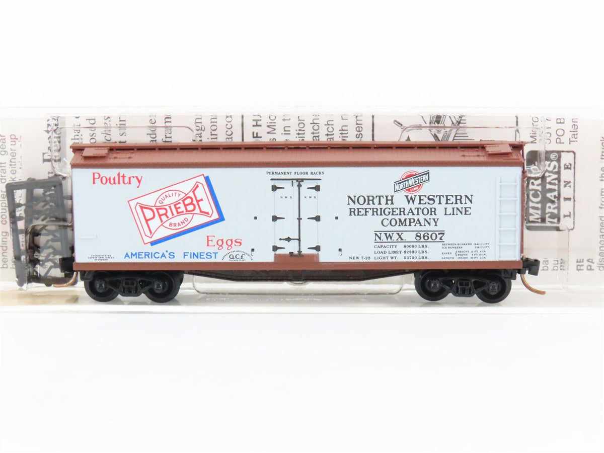 N Scale Micro-Trains MTL 49520 NWX Priebe Poultry &amp; Eggs 40&#39; Wood Reefer #8607