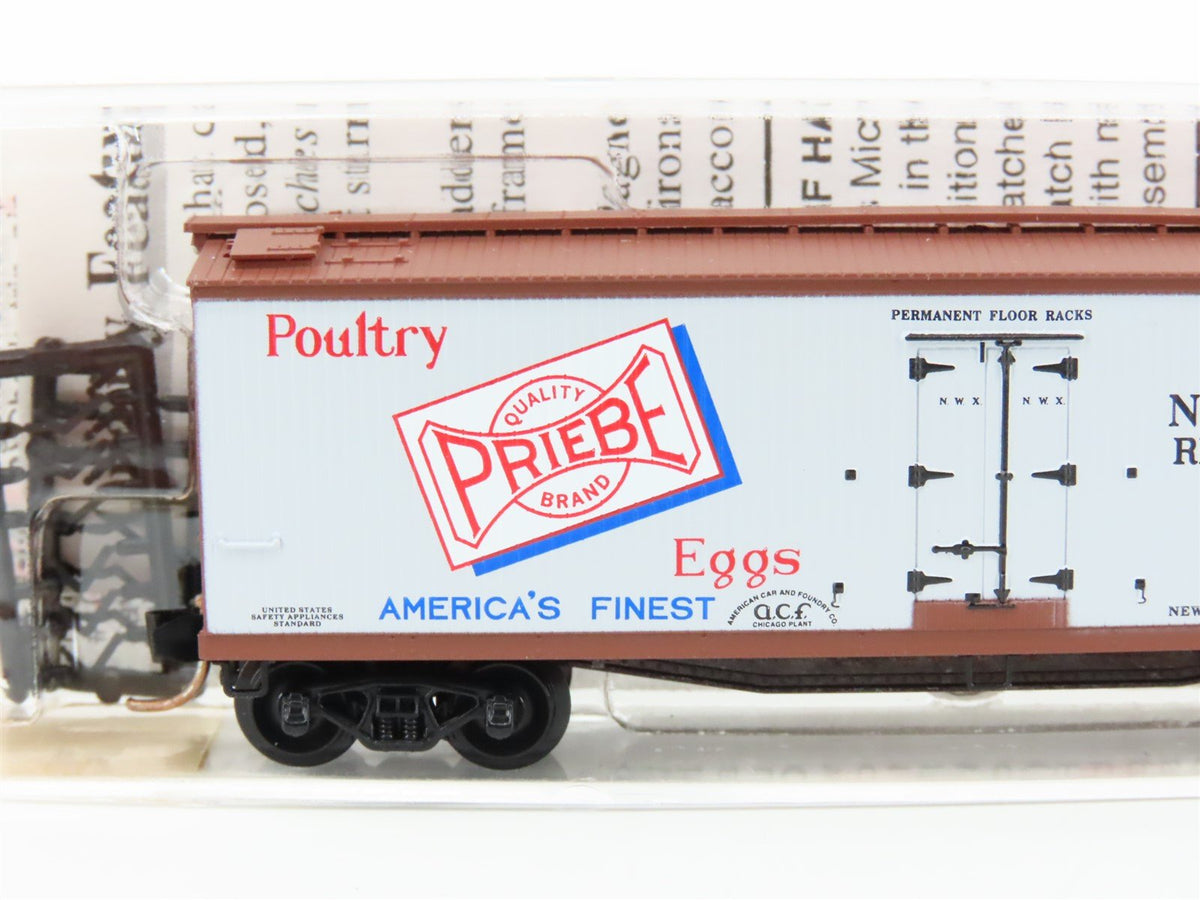 N Scale Micro-Trains MTL 49520 NWX Priebe Poultry &amp; Eggs 40&#39; Wood Reefer #8607